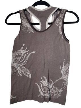 Athleta Woman's Gray Floral Racerback Tank